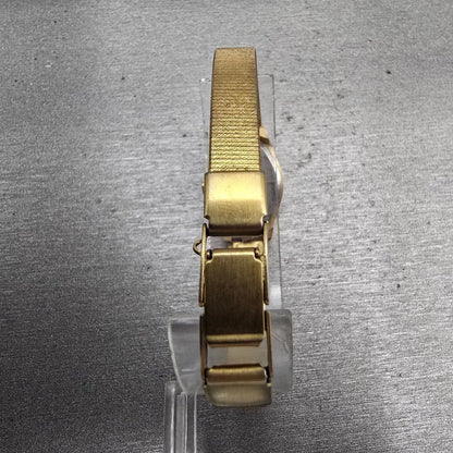 Citizen CQ Watch Women 17mm Champagne Dial Gold Tone Oval 3220-S16881 New Batt7