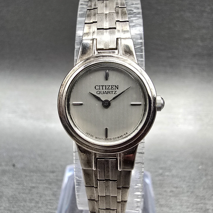 Citizen Watch Women 19mm Silver Dial Silver Tone Round 5920-S98608 New Battery0