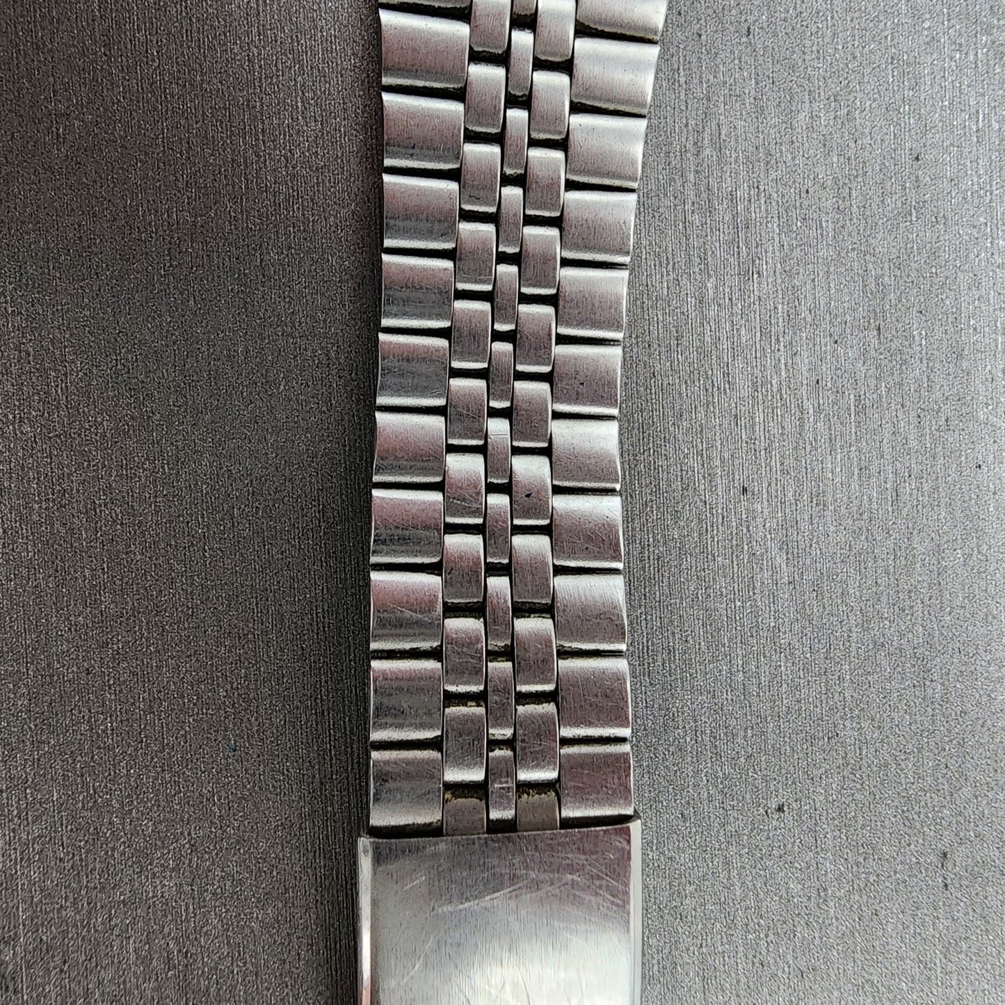 VTG Seiko Watch Bracelet 20mm Stainless Steel 5 Link Tri Folding Clasp no endlin2