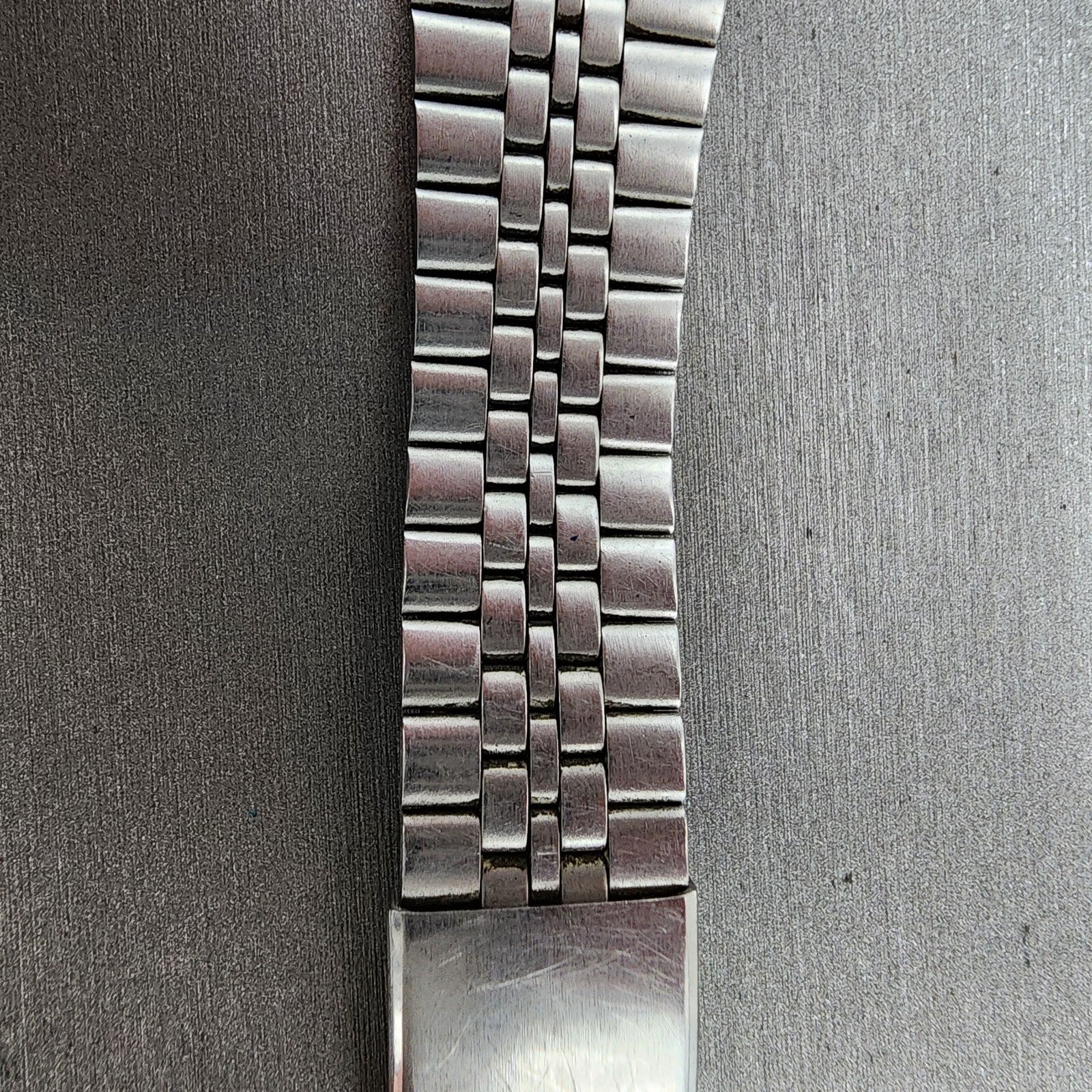 VTG Seiko Watch Bracelet 20mm Stainless Steel 5 Link Tri Folding Clasp no endlin2