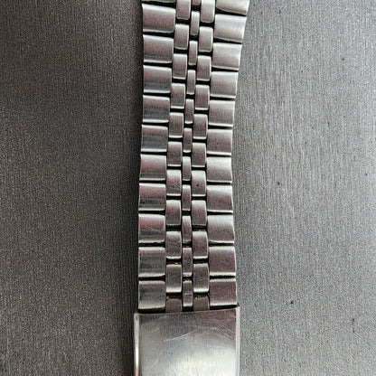 VTG Seiko Watch Bracelet 20mm Stainless Steel 5 Link Tri Folding Clasp no endlin2