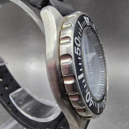 Citizen Eco-Drive Dive Watch Men 40mm Black Dial Steel Date E168-T005446 Runs3