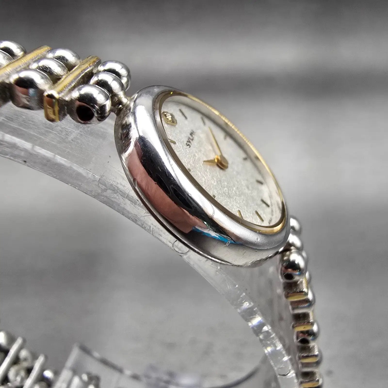 Citizen Sylph Watch Women 19mm Silver Dial Two Tone Round 2200-228707 New Batt3