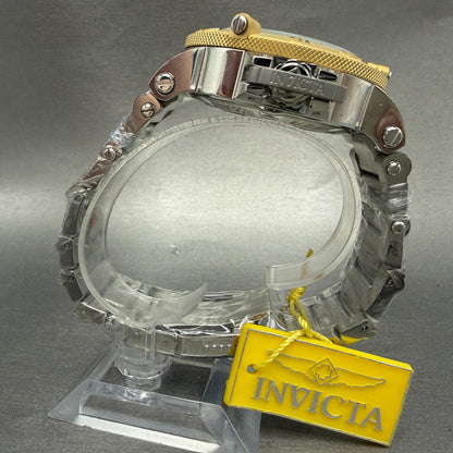 Invicta Subaqua Noma 3 Watch Men 50mm Gold Dial Silver Tone Round 16044 New Batt6