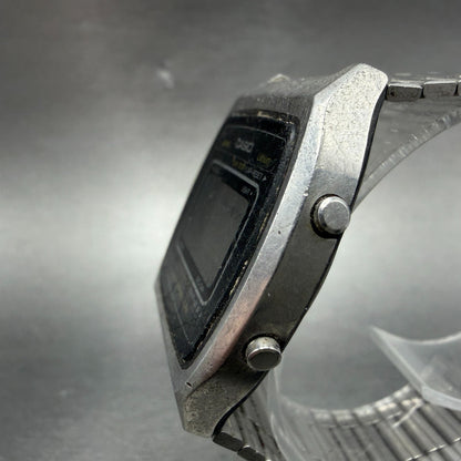 Casio A851 108 Watch Men 36mm Digital LCD Silver Tone Rectangle Vintage PARTS3