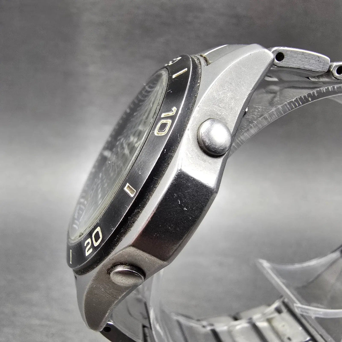 Casio Overland Watch Men 42mm Black Dial Steel Date Solar Round OVW-110 READ!!!J3