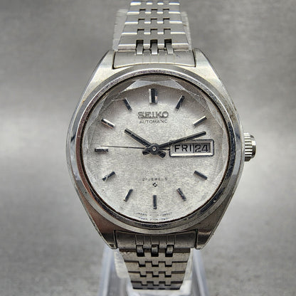 Seiko Automatic Watch Women 27mm Silver Dial Silver Tone Daydate 27060370 Runs0