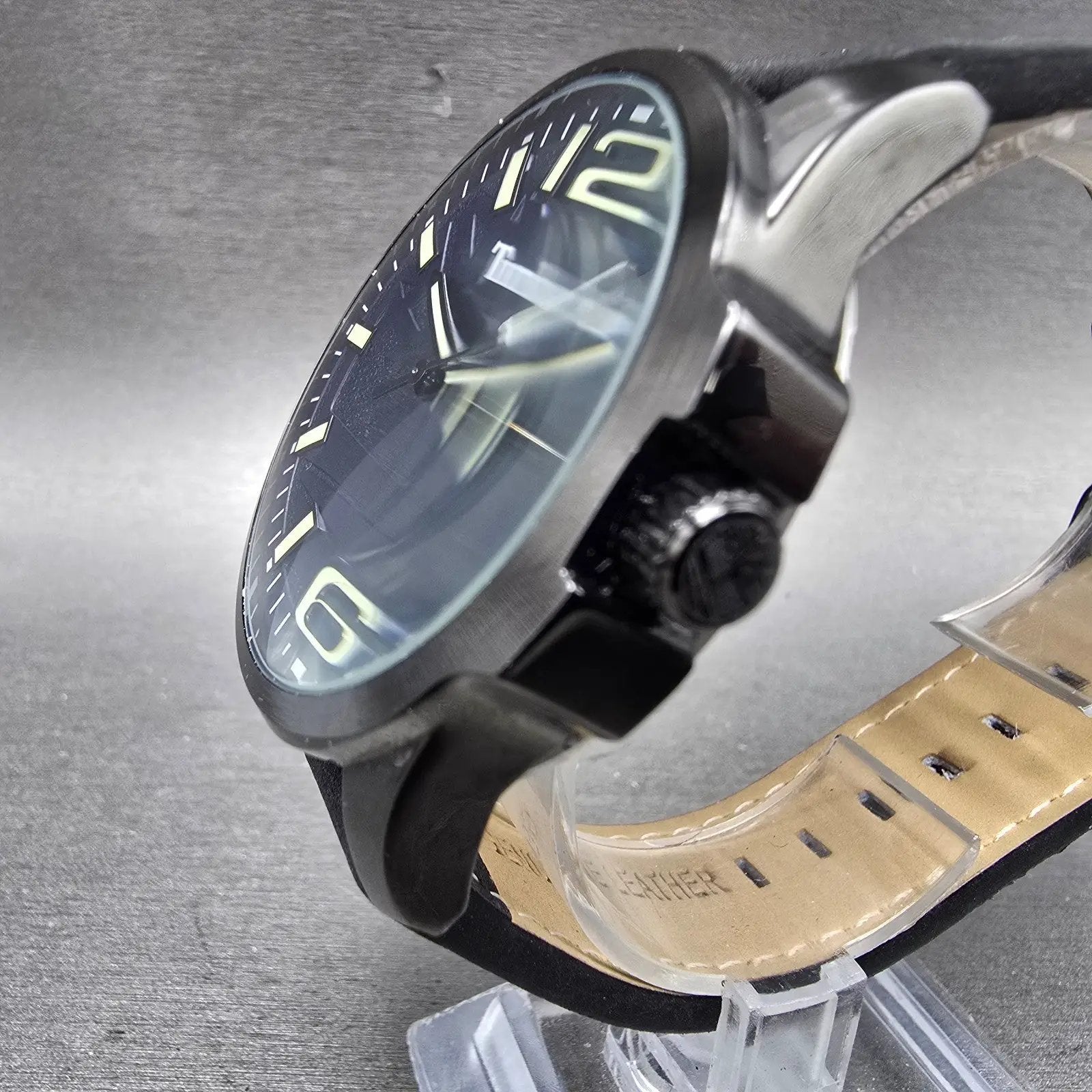 Timberland Ackley Watch Men 46mm Blue Dial Black Tone Round New Batt2