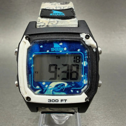 Freestyle Shark Watch Men 38mm Black White Blue Alarm Chrono Luke Davis READ!!!!0