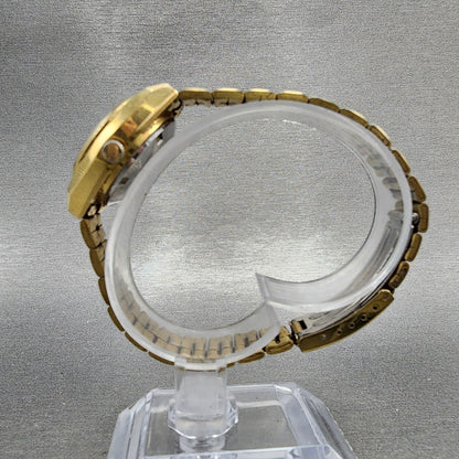 Seiko Automatic Watch Women 25mm Champagne Dial Gold Tone Daydate 42060469 Runs6