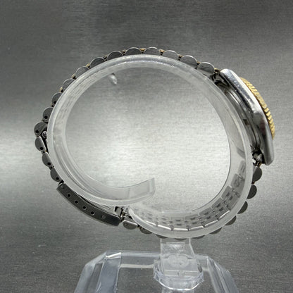 Seiko SQ Watch Women 24mm White Dial Two Tone Daydate 3y03-0169 New Battery IF208