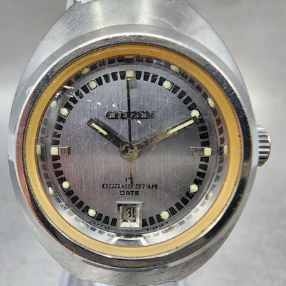 Citizen Cosmostar Watch Women 24mm Gray Dial Silver Tone Date Manual E10633-K
