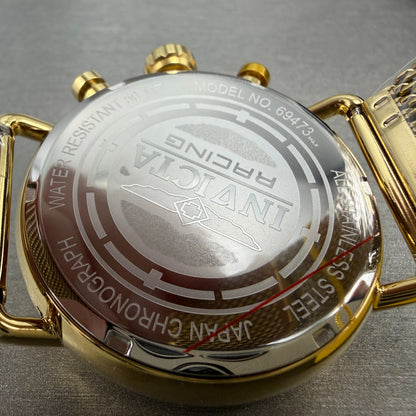 Invicta Speedway Chrono Watch Men 44mm Champagne Dial Gold Tone 69473 Mesh Band6