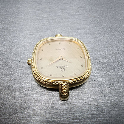 Omega De Ville Watch Women 21mm Gold Dial Gold Plated Cal 1375 591.0276 PARTS5