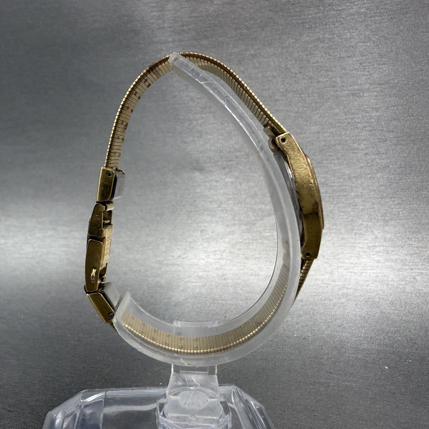 Seiko Watch Women 16mm Gold Dial Gold Tone Hexagon 2C21-5149 New Batt B1 Vintage8