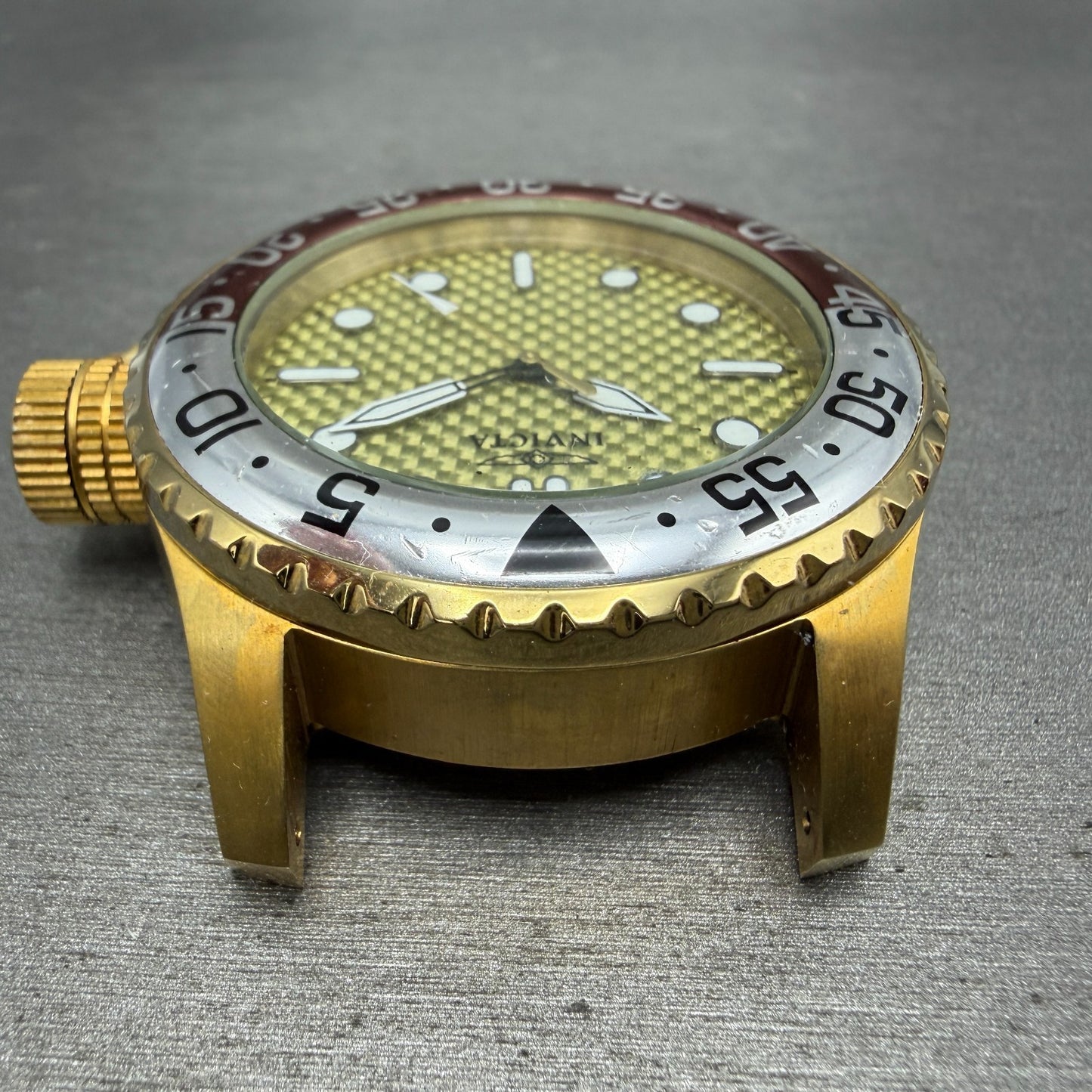 Invicta Pro Diver Watch Men 50mm Champagne Dial Gold Tone 17890 New Battery4