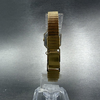 Seiko Watch Women 19mm White Dial gold Tone Octagon VTG 2320-6590 New Battery7