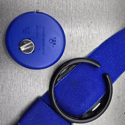 Pop Swatch BLUE RIBBON Watch Unisex White Dial Blue Case Round BS001 New Battery10