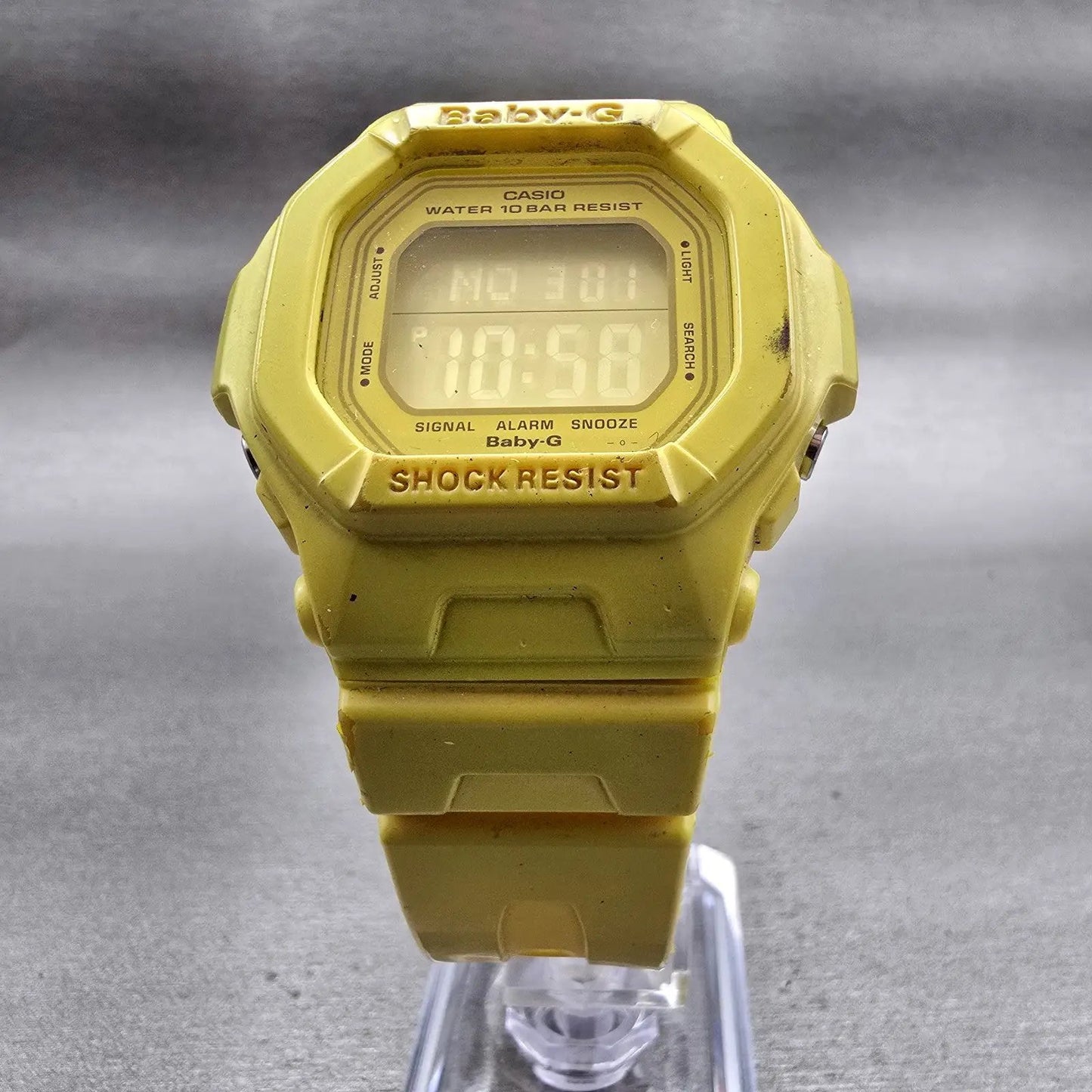 Casio Baby-G BG-5602 Watch Women 40mm Yellow Chronograph Alarm New Battery5