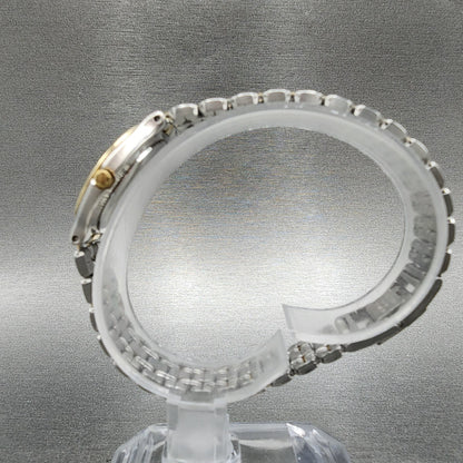 Bulova Watch Women 24mm Cream Dial Two Tone Round Bracelet 98L61 New Battery6