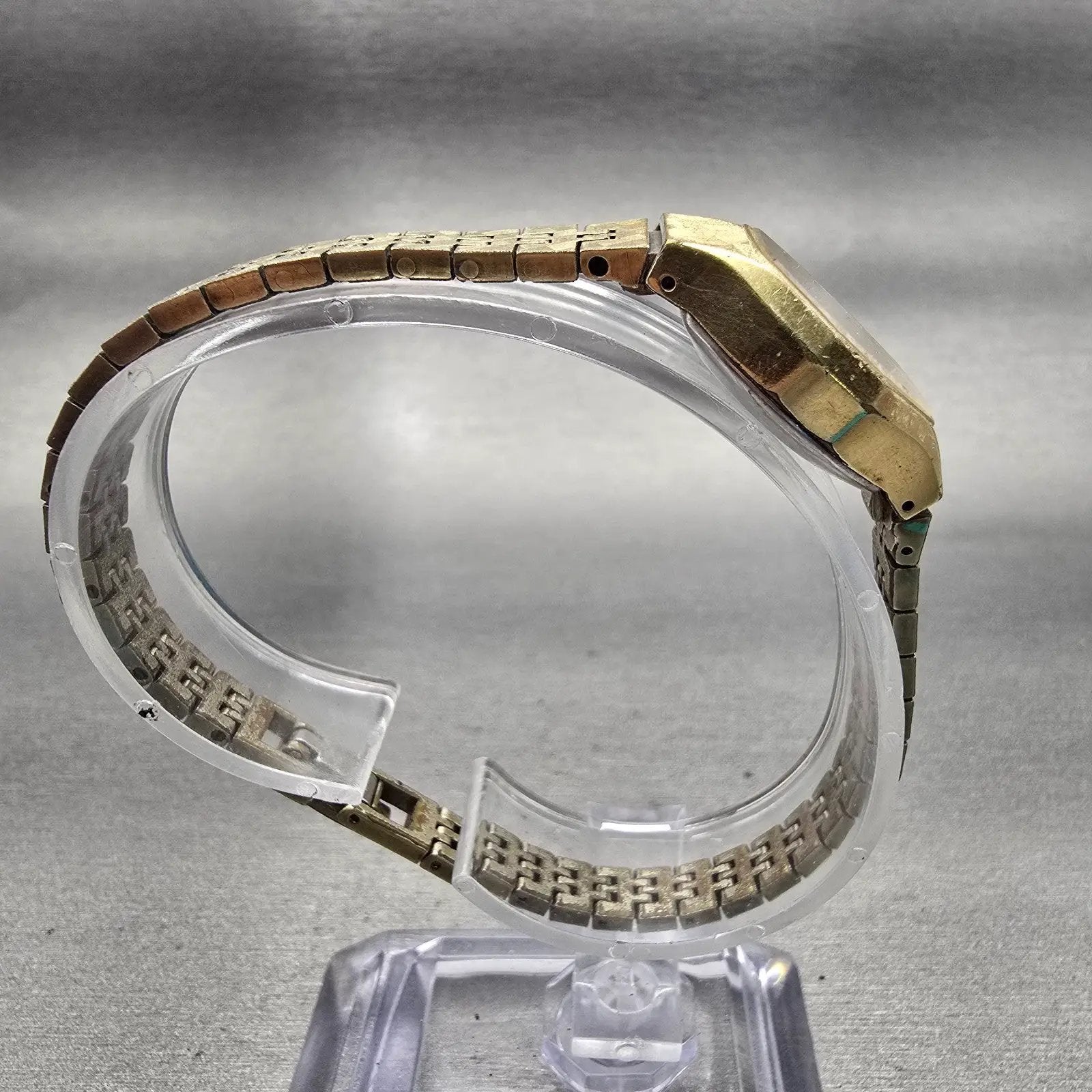 Seiko Watch Women 19mm Champagne Dial Gold Tone Octagon 1104-3390 Manual Wind8