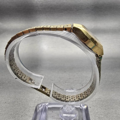 Seiko Watch Women 19mm Champagne Dial Gold Tone Octagon 1104-3390 Manual Wind8
