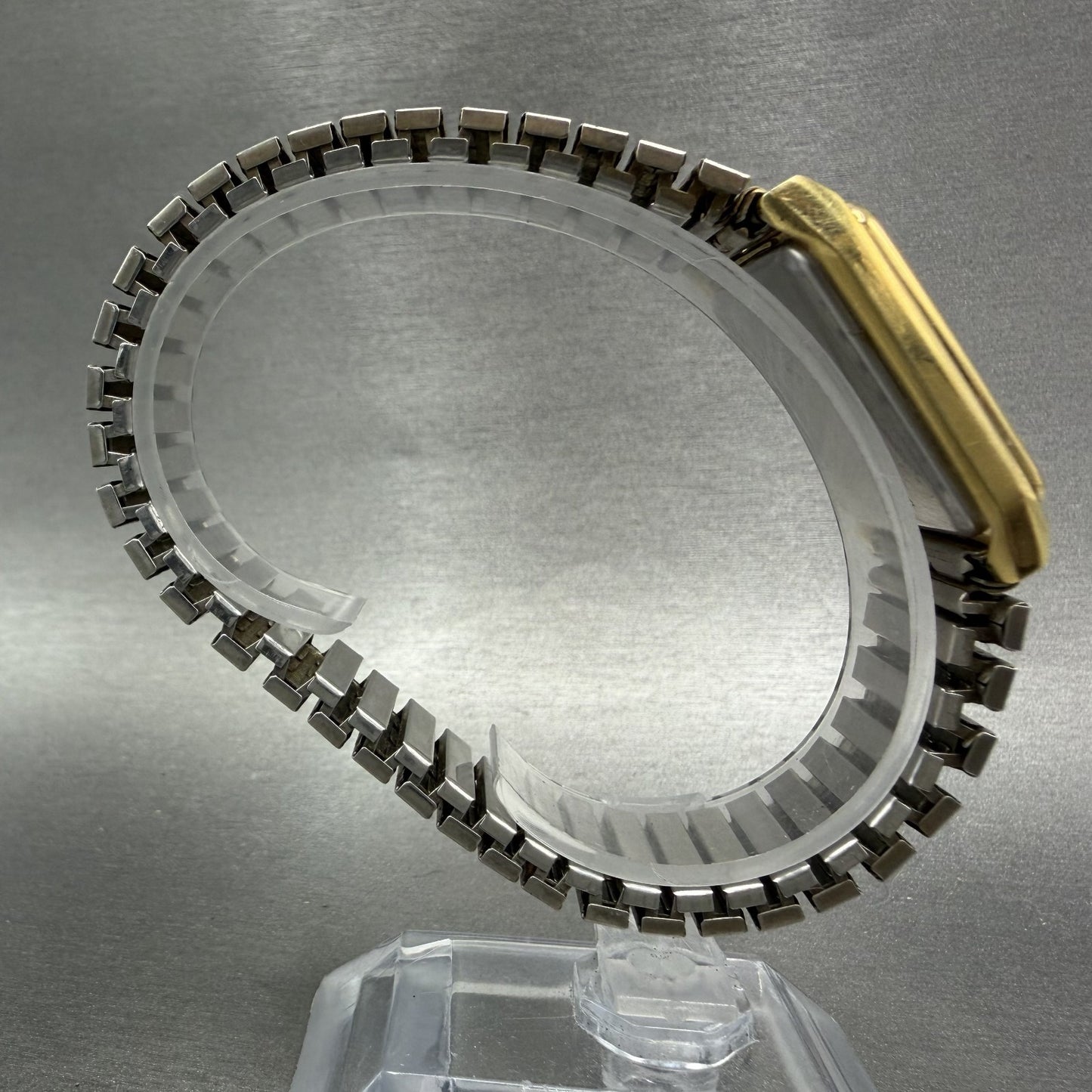Pulsar Tank Watch Men 27mm Champagne Dial Gold Tone Rectangle Y130-5240 New Batt8