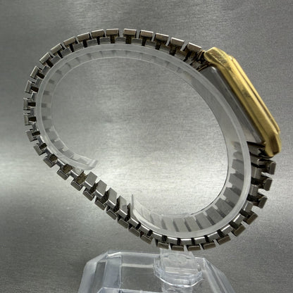 Pulsar Tank Watch Men 27mm Champagne Dial Gold Tone Rectangle Y130-5240 New Batt8