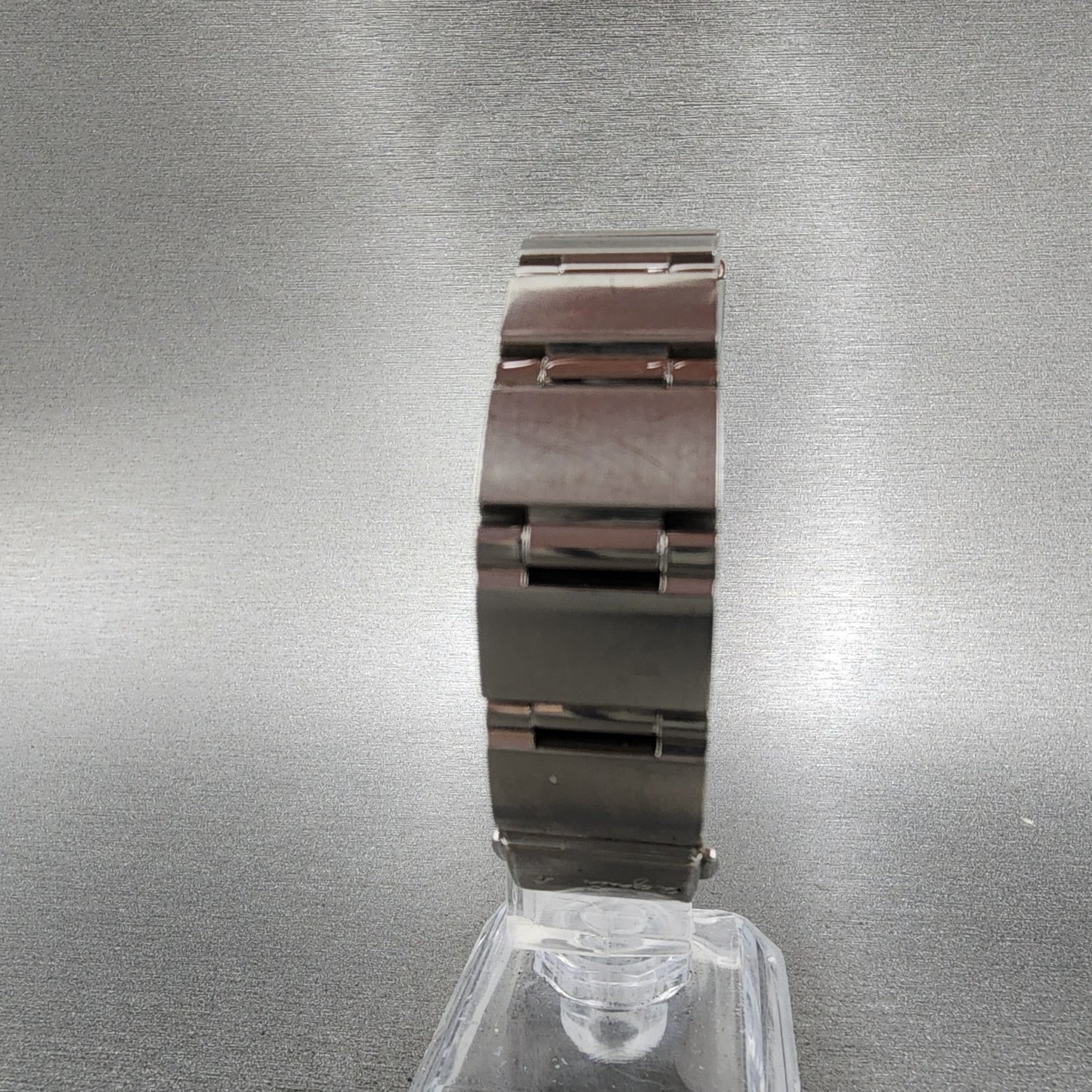 Anges B Dual Time Watch Women 19mm Black Dial Steel Rectangle New Battery7