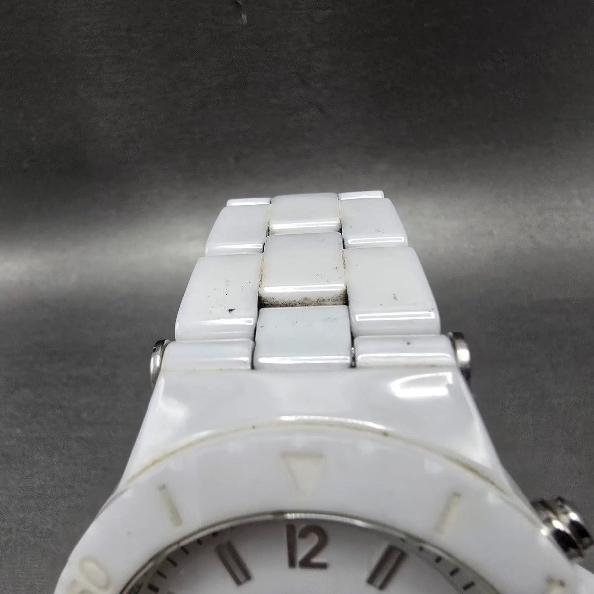 Michael Kors Dylan Watch Men 48mm White Dial White Ceramic Date MK8177 New Batt4
