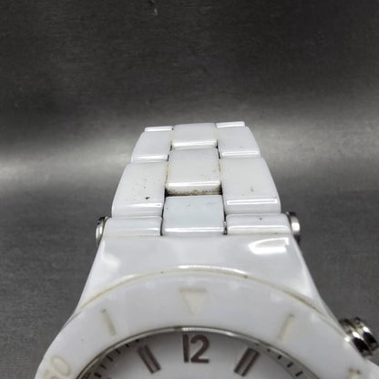 Michael Kors Dylan Watch Men 48mm White Dial White Ceramic Date MK8177 New Batt4