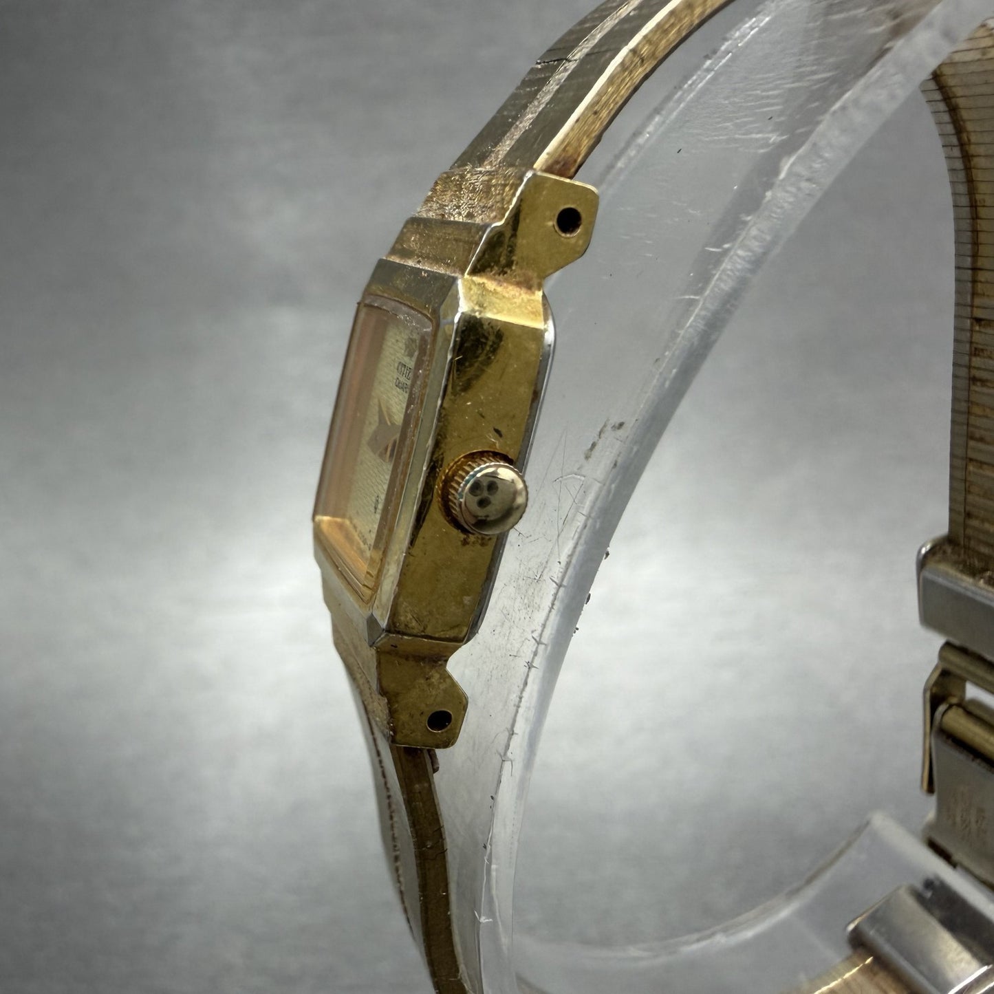 Citizen CQ Tank Watch Women 13mm Champagne Dial Gold Tone 2250 New Battery2