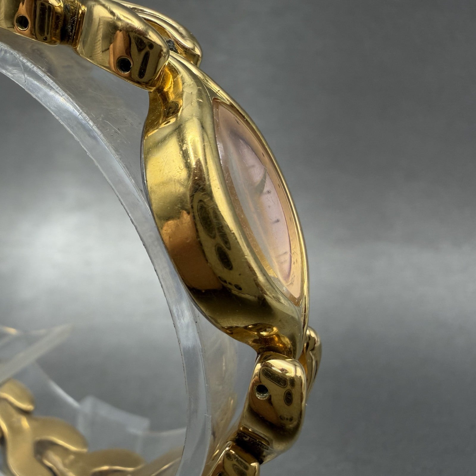Seiko Watch Women 18mm Pink Dial Gold Tone Oval 4N006739 VTG New Battery3