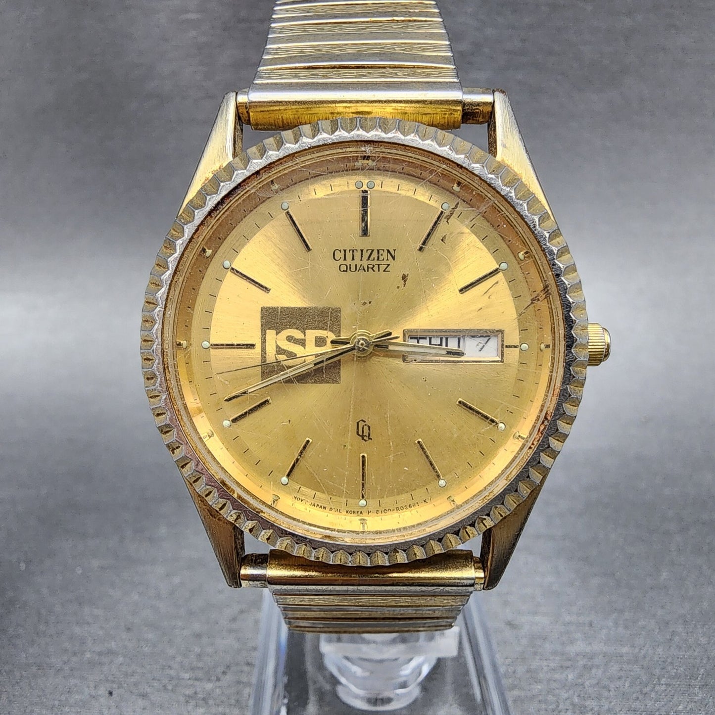 Citizen CQ President Watch Men 35mm Gold Dial Gold Tone 1100R12543 PARTS0