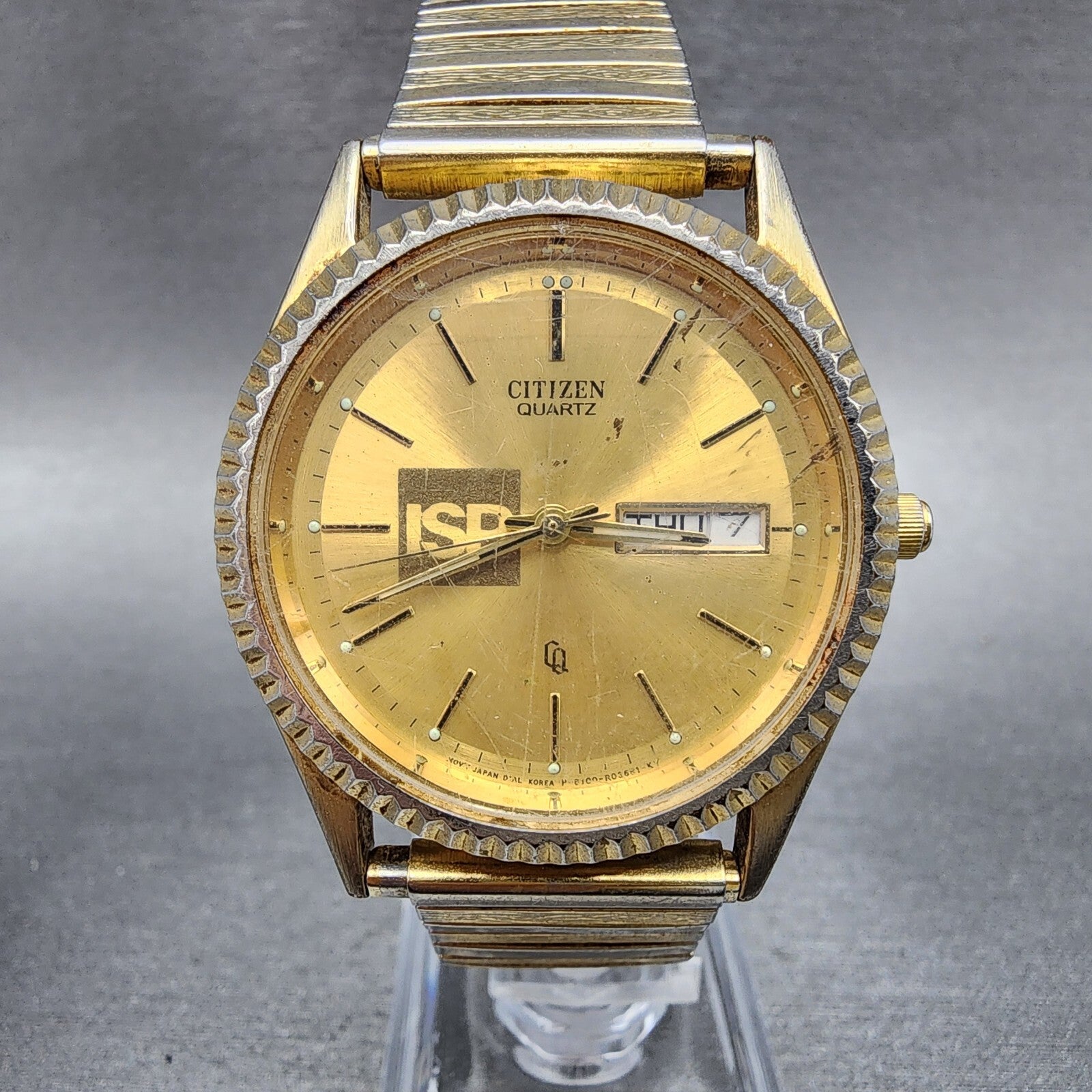 Citizen CQ President Watch Men 35mm Gold Dial Gold Tone 1100R12543 PARTS0