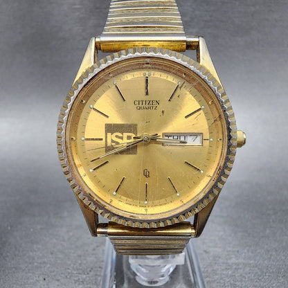 Citizen CQ President Watch Men 35mm Gold Dial Gold Tone 1100R12543 PARTS0