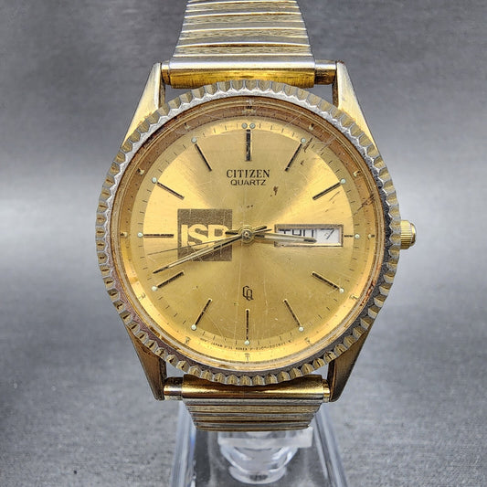 Citizen CQ President Watch Men 35mm Gold Dial Gold Tone 1100R12543 PARTS0