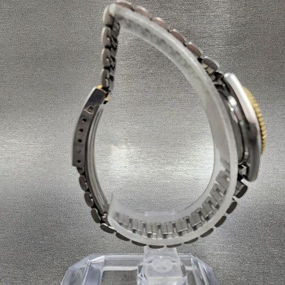 Seiko SQ Watch Women 24mm Champagne Dial Two Tone Daydate 2a23-0030 New Battery