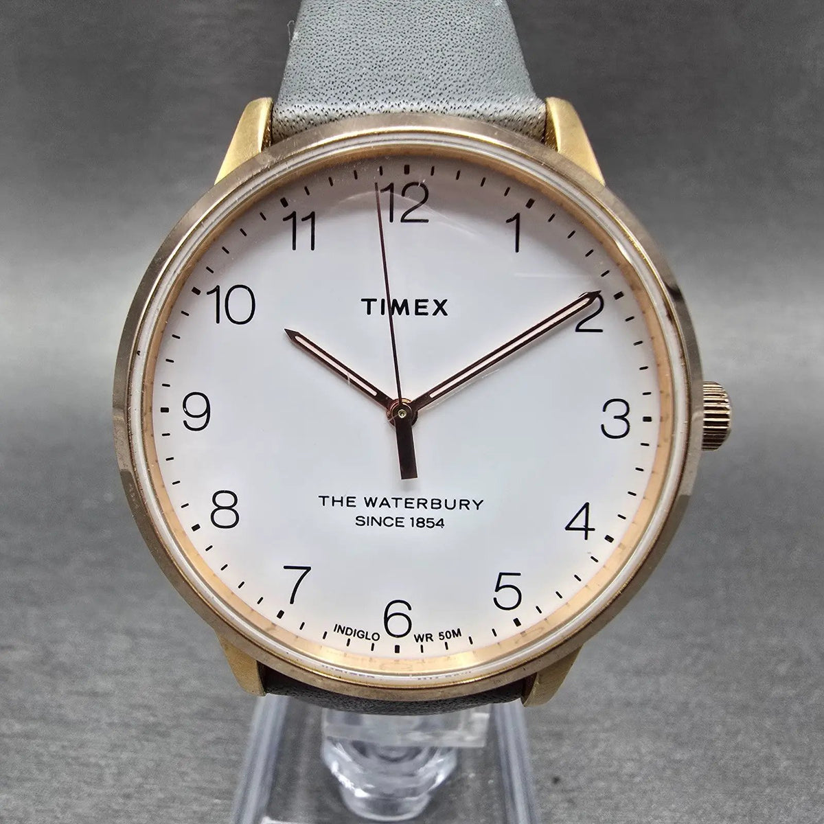 Timex Waterbury Classic Watch Women 36mm White Dial Rose Gold Date Round New Bat0
