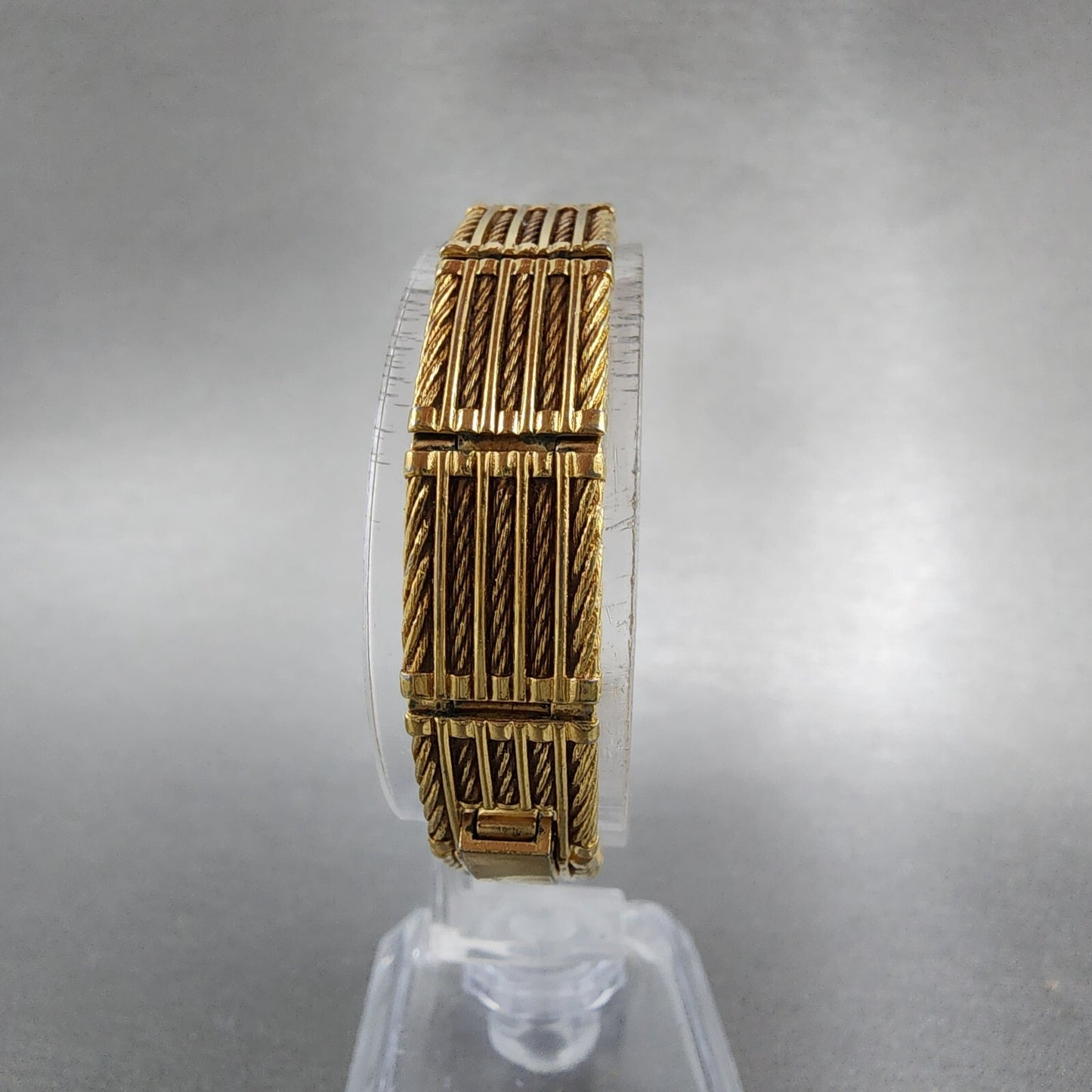 Seiko Tank Women 12mm Champagne Dial Gold Tone 2e205269 New Battery7