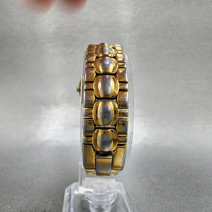 Bulova Diamond Watch Women 24mm MOP Dial Gold Tone Date 57p36 New Battery7