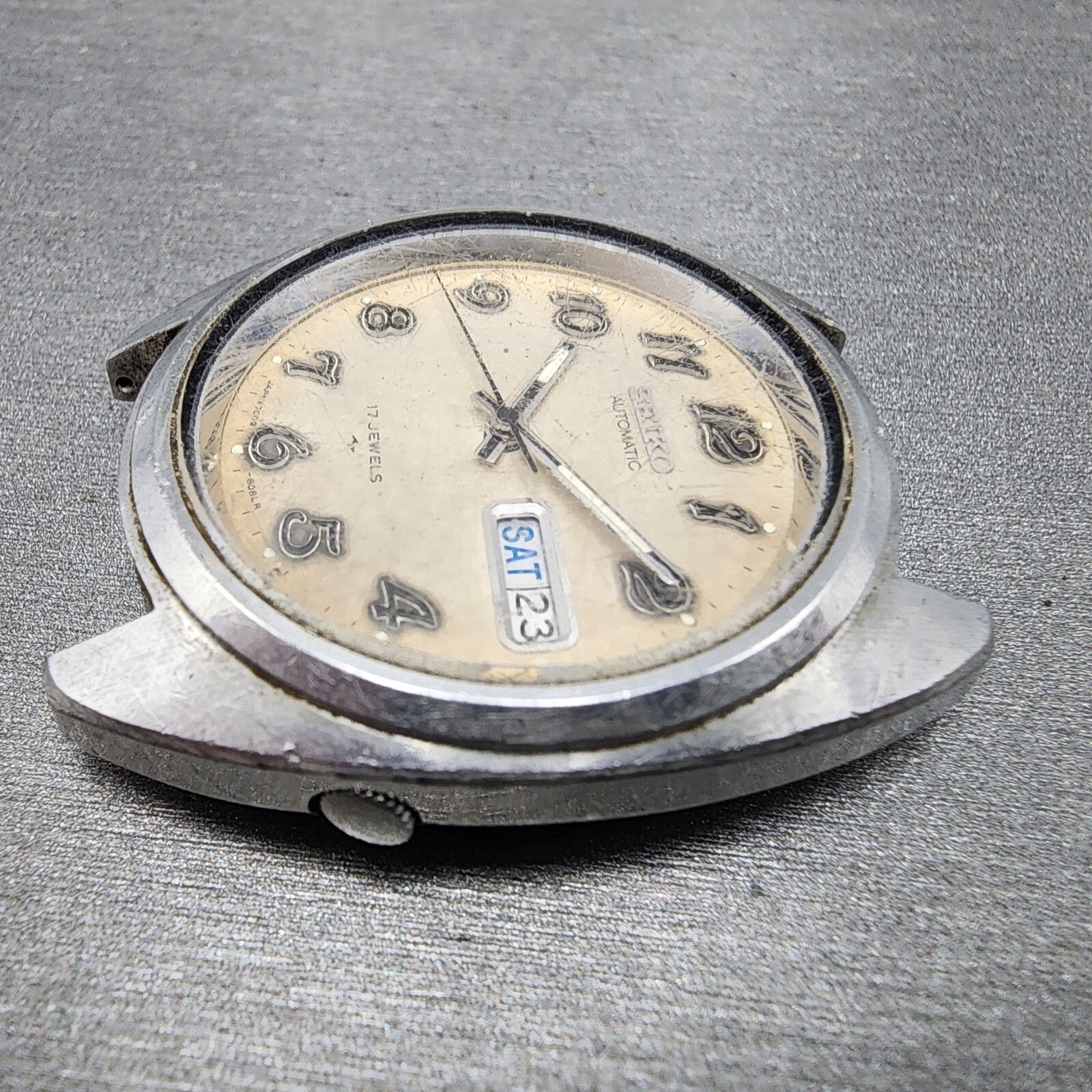 Seiko Automatic Watch Men 38mm White Dial Silver Tone Daydate 70098088 PARTS6