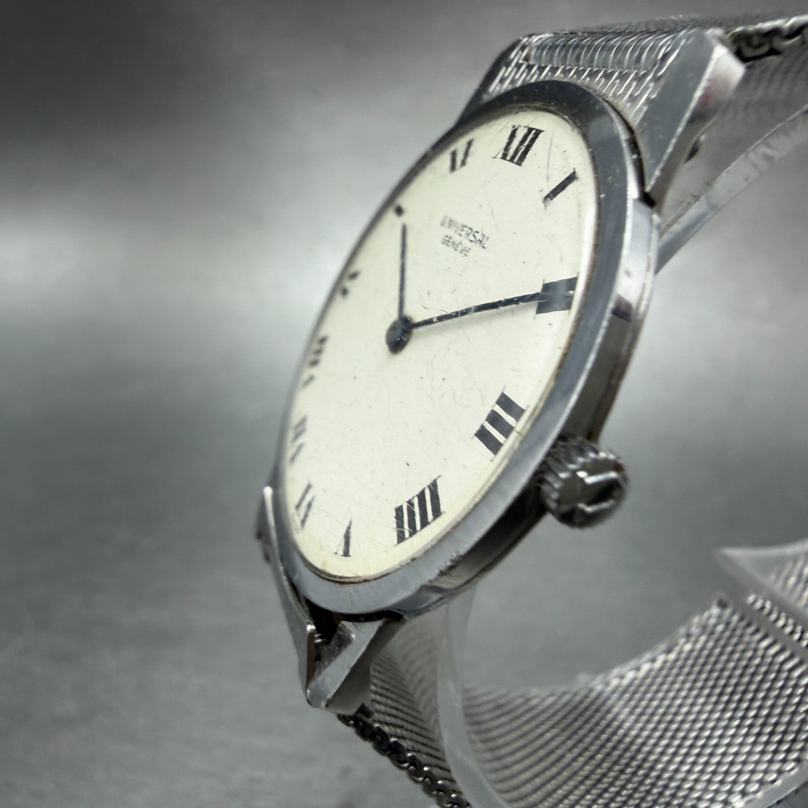 Universal Geneve Watch Men 31mm White Dial Steel Round Manual Wind 842101 PARTS3