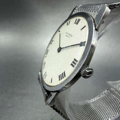 Universal Geneve Watch Men 31mm White Dial Steel Round Manual Wind 842101 PARTS3
