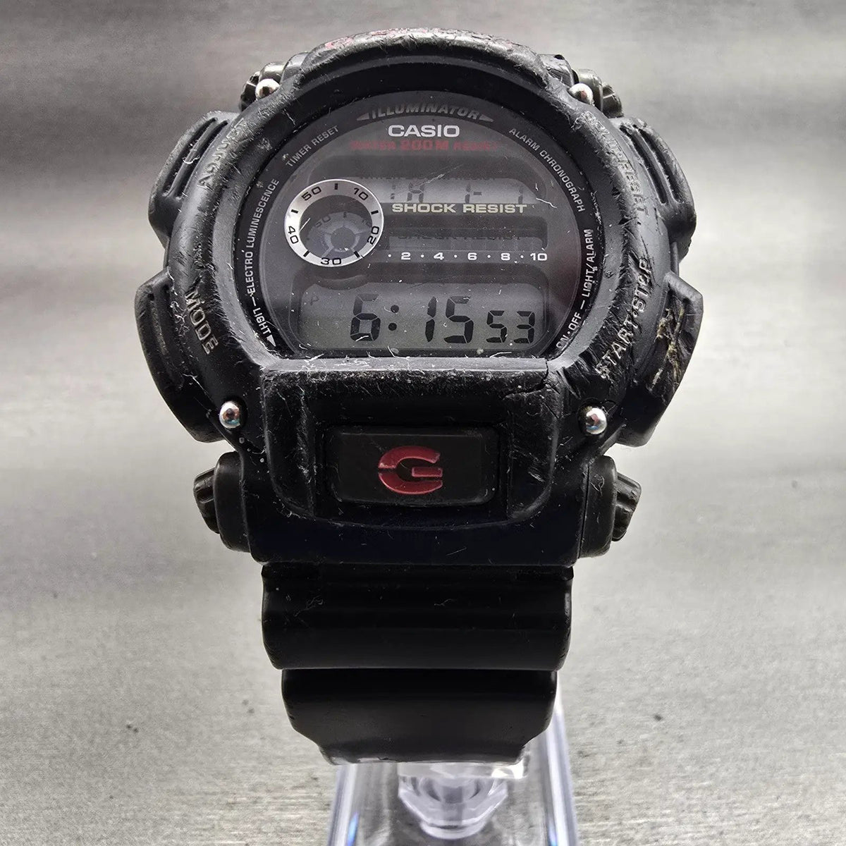 Casio G-Shock DW-9052 Watch Men 46mm Black Dial Black Chrono Alarm New Battery5