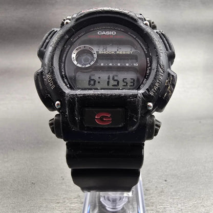 Casio G-Shock DW-9052 Watch Men 46mm Black Dial Black Chrono Alarm New Battery5