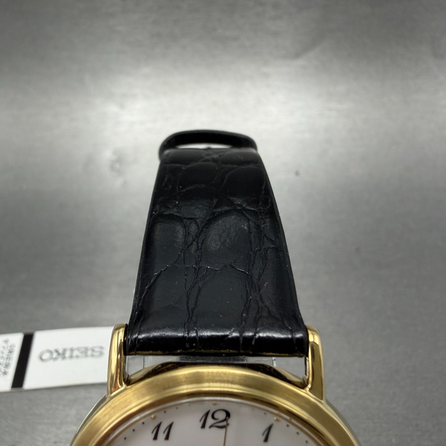 Seiko Watch Men 33mm White Dial Gold Tone Round 7N01-0BH0 New Battery W/Tags4