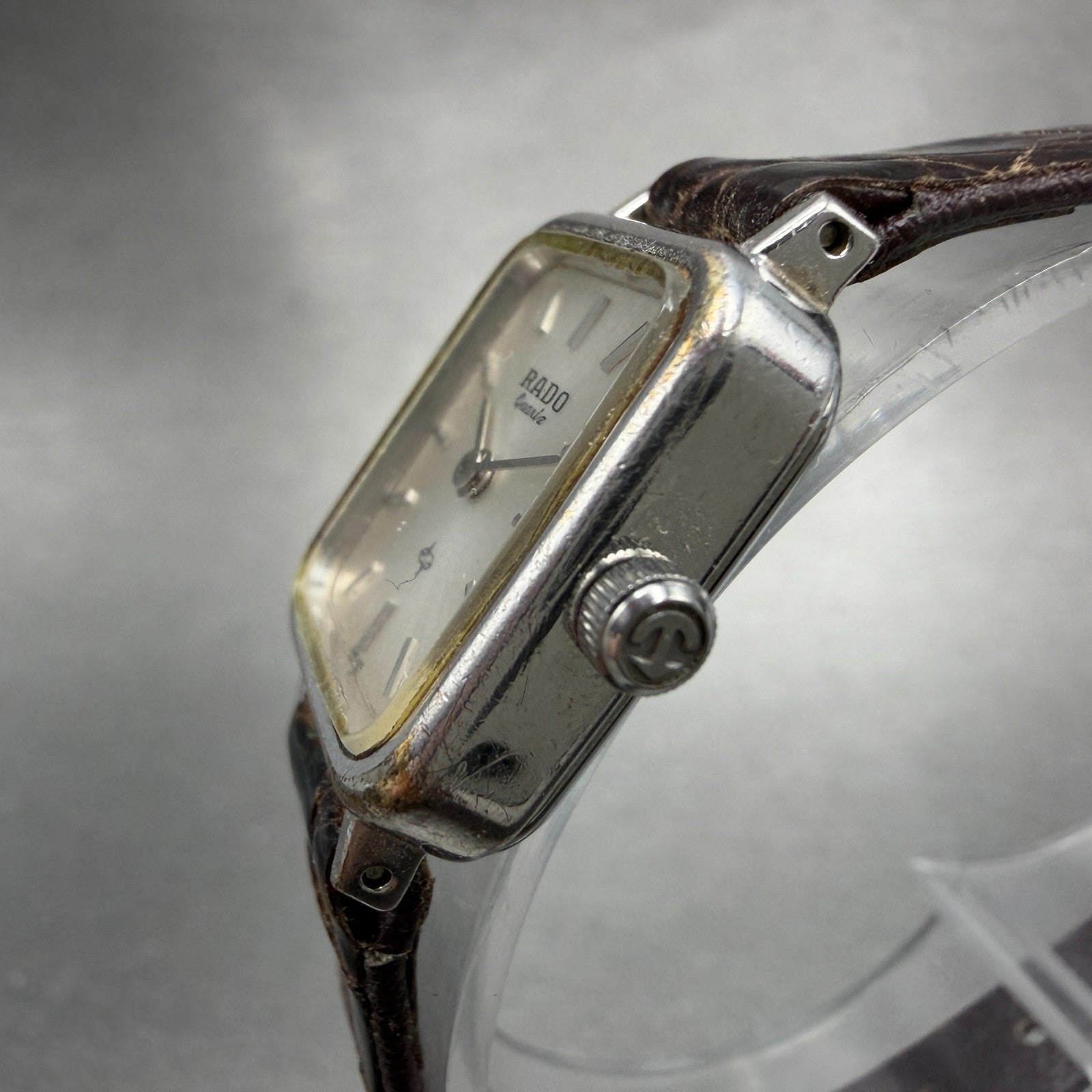 Rado Tank Watch Women Silver Dial Silver Tone Rectangle 133.9514.2 PARTS3