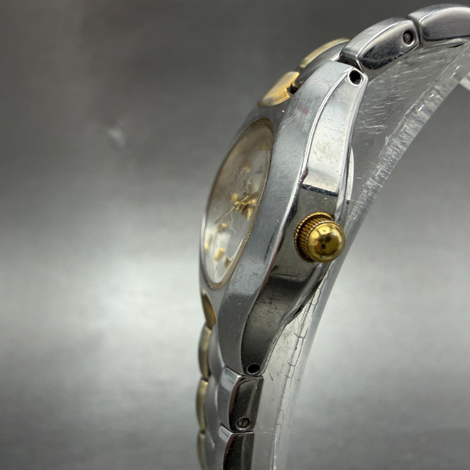 Bulova Watch Women 23mm Silver Dial Two Tone Round 98T84 New Battery2