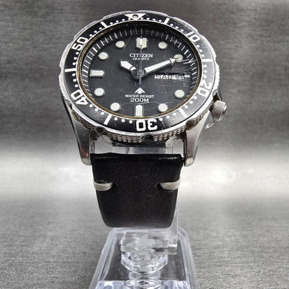 Citizen Dive Watch Men 37mm Black Dial Steel Daydate Round 5502-S012848 New Batt5